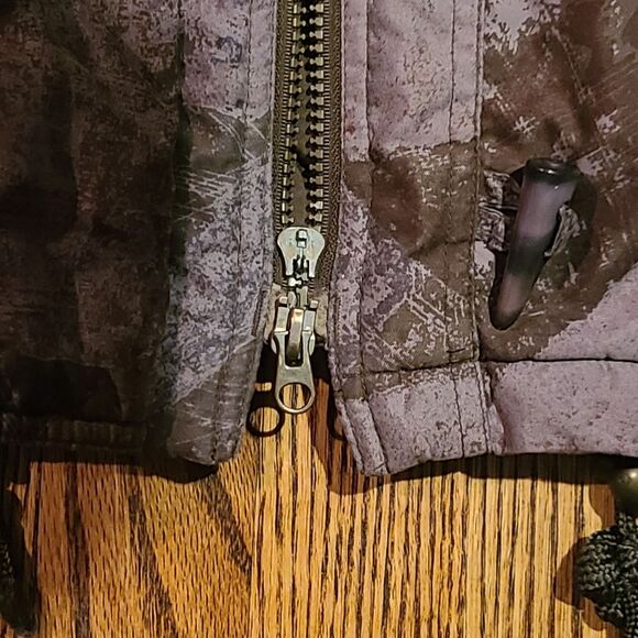 IZZI 90s Earth Tone Fox Fur Hooded Puffer Coat - Picture 10 of 11